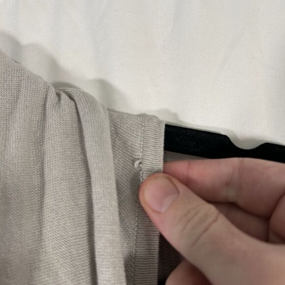 New Coldwater Creek Cardigan Womens Large Grey Sleeveless Open Front Lightweight - Picture 6 of 9